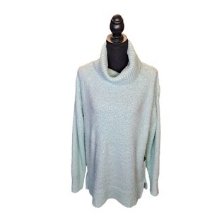Inner Circle Turtleneck Sweater Womens Mint Green Plush Size M